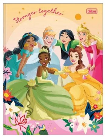 Caderno Brochura Capa Dura 80fls Princesas - Tilibra