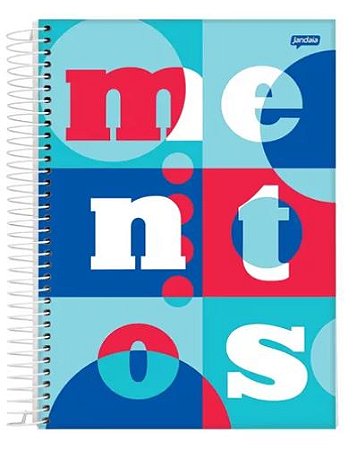 Caderno 10 Matérias Capa Dura Mentos 160 Fls - Jandaia