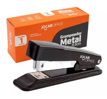 Grampeador De Papel Multiuso 11,5cm Até 25 Folhas Cor Preto - Jocar Office
