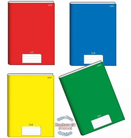 Caderno Brochura Pequeno 1/4 Stiff Capa Dura 48 folhas - Jandaia