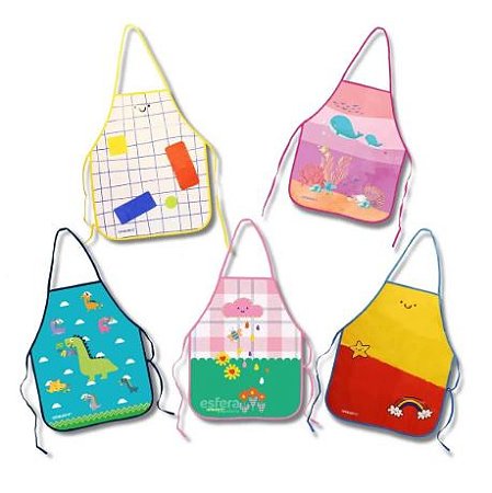 Avental Plástico Escolar Infantil - Leo & Leo