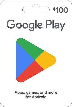 Gift Card Google Play: 100 Reais