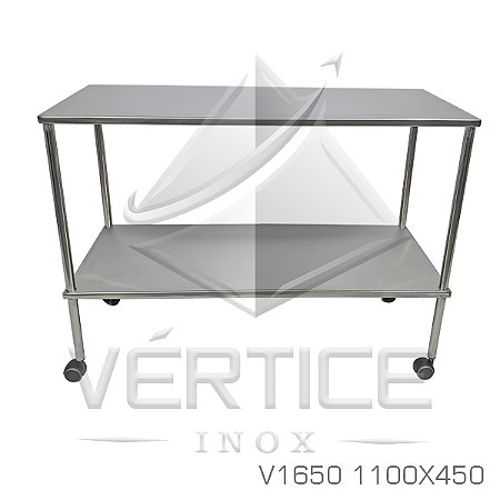 Mesa auxiliar padrão em aço inox