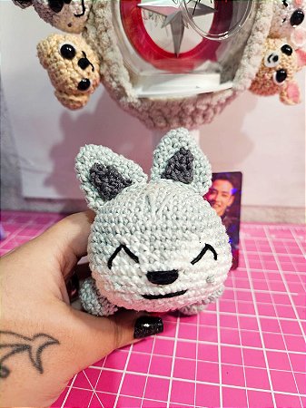 Wolfchan (Bangchan) SkZoos Popozudinhos Sonolentos amigurumi