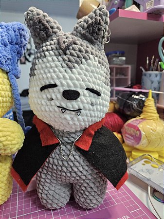 BIG SKZOO Wolfchan amigurumi fio chenille