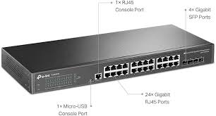 Switch 24p 10/100/1000 - Marca TPLINK - Modelo TL-SG3428 Gerenciável