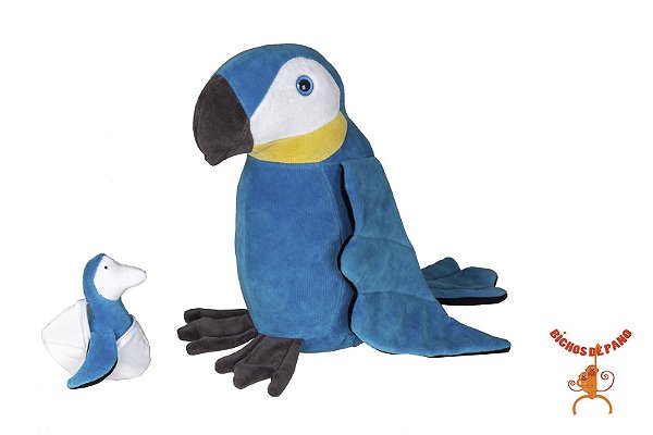 Arara Azul Grávida com 1 Filhote