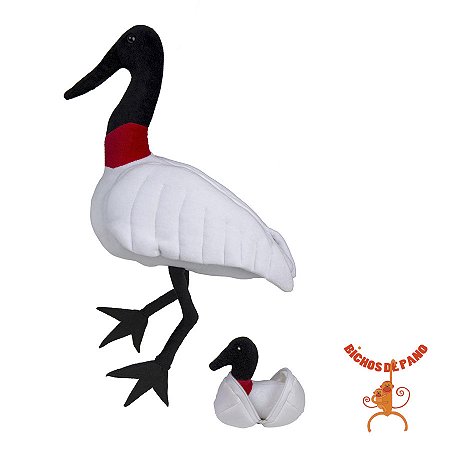 Tuiuiú Grávida com 1 Filhote