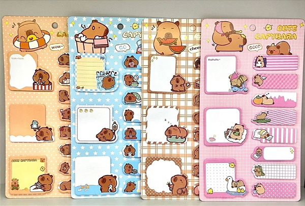 Cartela de Post It Capybara