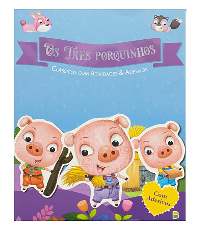 Clássicos com Atividades & Adesivos – Três Porquinhos