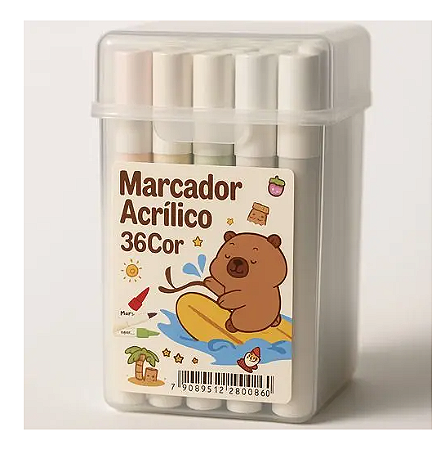 Marcador Acrílico 36 cores