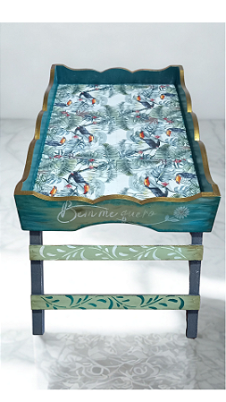 Bandeja de cama - tucano por Débora Artes