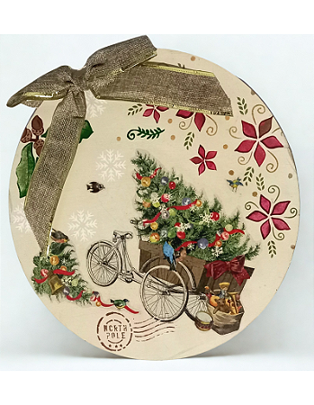 Quadro redondo - Natal  por Débora Artes