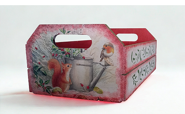 Caixote de Decoupage  - Animais por Débora Artes