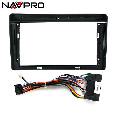 Para HYUNDAI AZERA 2006 2007 2008 2009 2010 Moldura e cabos de conexão para instalação de central multimidia 9" NAVPRO CASKA