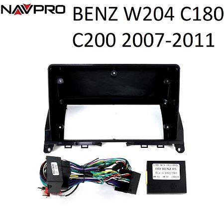MERCEDES C180 2007-2014 Moldura/Fascia e cabos de conexão para instalação de