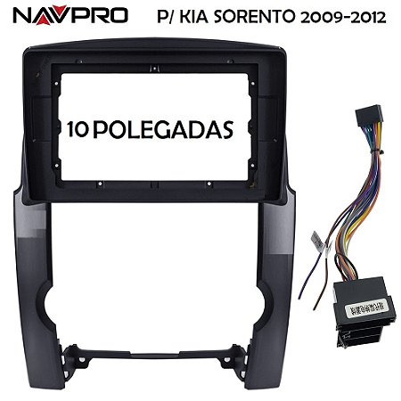 FOR KIA SORENTO 2009-2012 10 POLEGADAS Moldura e cabos de conexão para instala?
