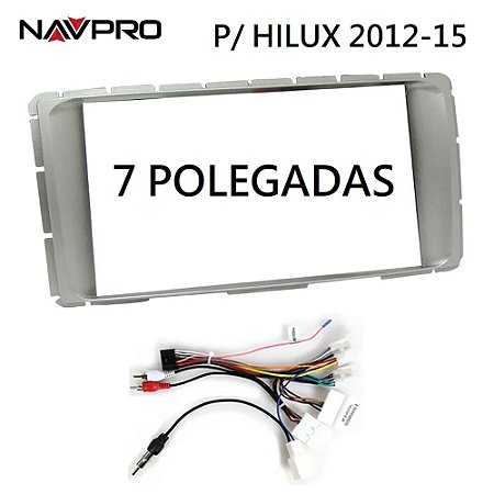 Para TOYOTA HILUX 2012-2015 7 POLEGADAS Moldura e cabos de conexão para instala