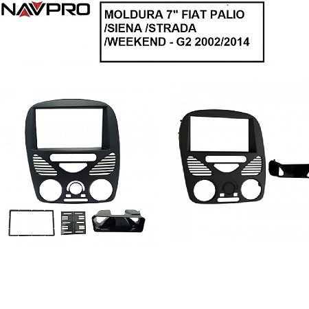 Para PALIO STRADA SIENA WEEKEND G2 FIRE 2002 2014 Moldura 7 polegadas para insta