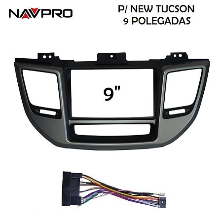 Para HYUNDAI NEW TUCSON 9 POLEGADAS Moldura/Fascia e cabos de conexão para inst