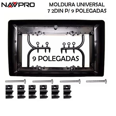 Moldura UNIVERSAL 9 polegadas para instalação de central multimidia NAVPRO CAS