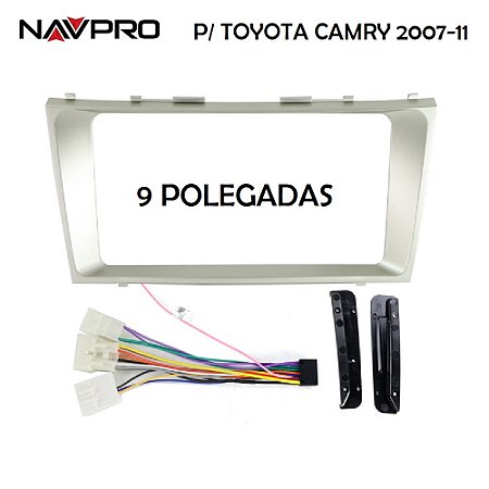 PARA TOYOTA CAMRY 2007-2011 9 POLEGADAS Moldura e cabos de conexão para instala