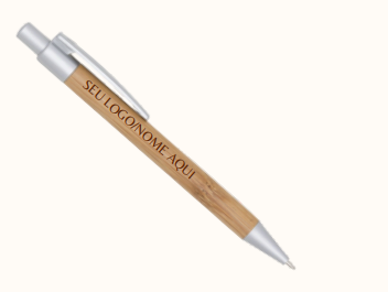 CANETA ECOLÓGICA DE BAMBU-CLIPS COLORIDO