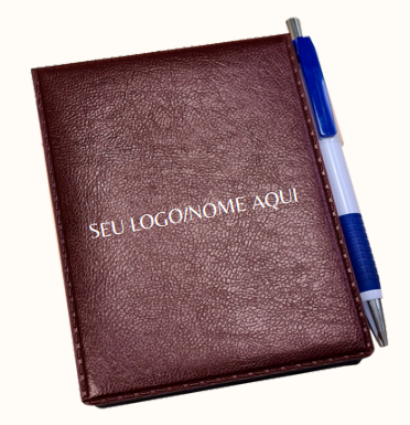 BLOCO DE RASCUNHO EM COURO SINTÉTICO 150 FOLHAS