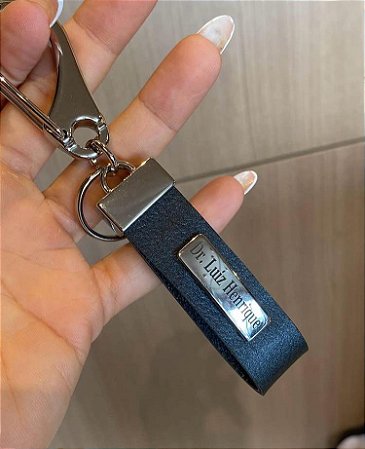Chaveiro Couro Personalizado com Nome