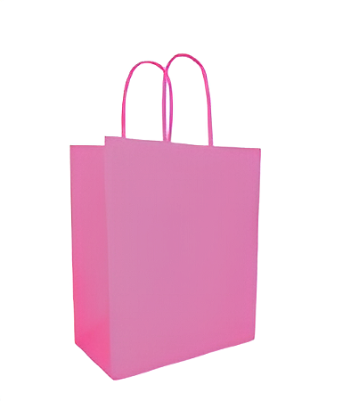 Sacola Kraft 13,5X8X16CM com 1 unidade - Pink
