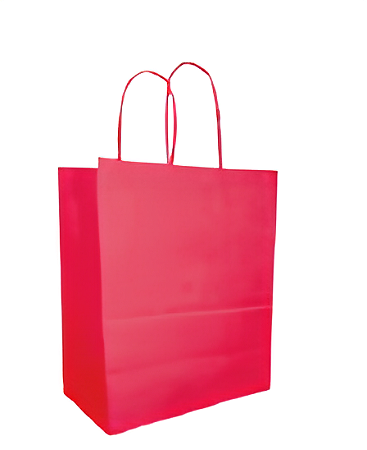 Sacola Kraft 13,5X8X16CM com 1 unidade - Vermelho