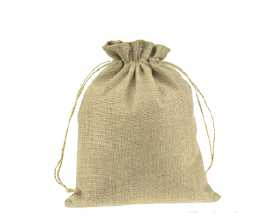 Saquinho de Juta para Lembrancinhas - 10X14cm com 10 unidades