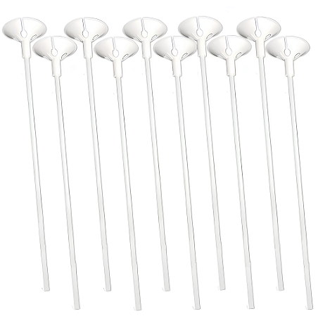 Vareta para Balão 30cm com 10 unidades - Branco