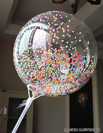 Balão BOBO 18 polegadas com 10 unidades - Incolor