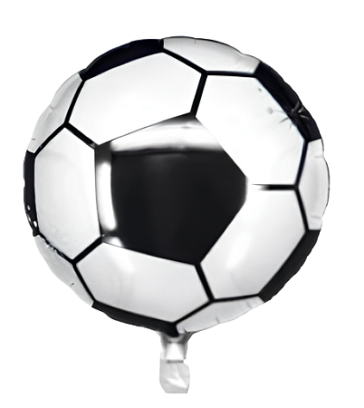 Balão Bola de Futebol 18 polegadas 45cm com 1 unidade - Preto