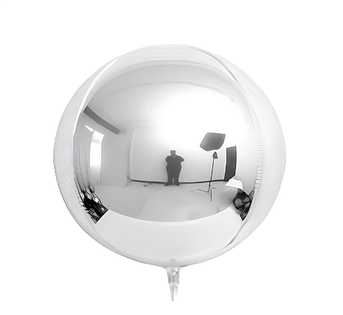 Balão Metalizado Bola 18 polegadas com 1 unidade - Prata