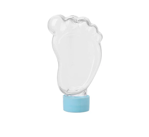 Baleiro Pezinho 85ml Azul Bebê com 10 unidades