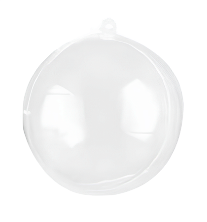 Bola Acrílica 6,5cm Transparente com 5 unidades