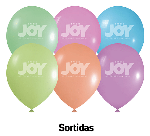 Balão 9" Joy Neon - 25 unid. - Sortido