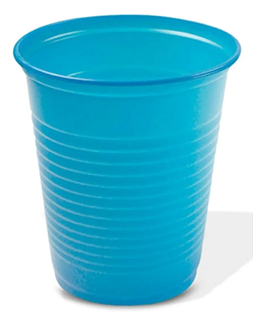 Copo Plástico 200ml com 50 unidades - Cores - Azul Claro