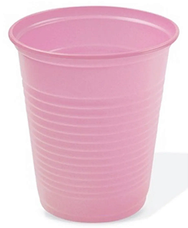 Copo Plástico 200ml com 50 unidades - Cores - Rosa