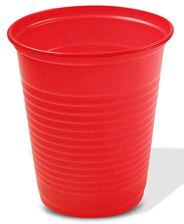 Copo Plástico 200ml com 50 unidades - Cores - Vermelho