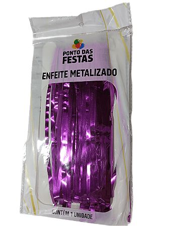 Cortina Decorativa Metalizada 1X2 metros com 1 unidades - Pink