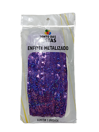 Cortina Metalizada Ponto Holografica 1X2 metros com 1 unidade -  Lilás