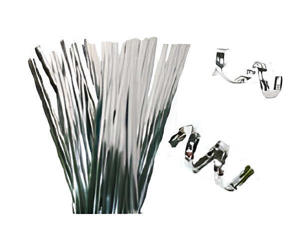 Fita com Arame Metalizado 4mmX15cm 100 unidades - Prata