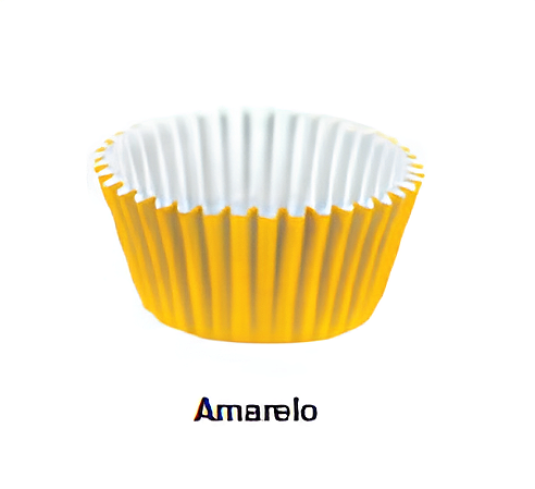 Forminha de Papel n°5  2,0X3,0cm com 100 unidades  - Amarelo