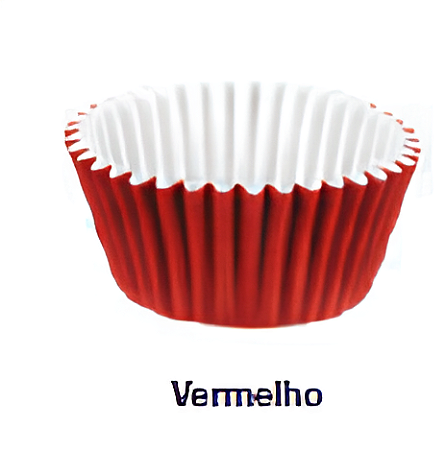 Forminha de Papel n°5  2,0X3,0cm com 100 unidades  - Vermelho