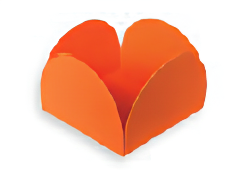 Forminhas para Doces 4 Petalas 7X7cm com 50 unidades - Laranja