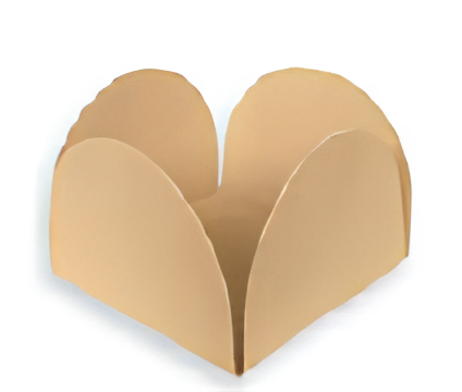 Forminhas para Doces 4 Petalas 7X7cm com 50 unidades - Marrom Claro