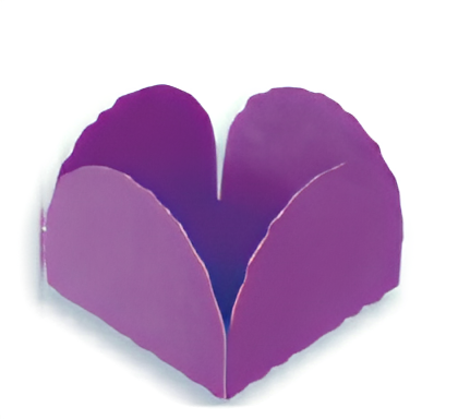 Forminhas para Doces 4 Petalas 7X7cm com 50 unidades - Roxo
